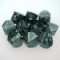 26245 GEMINI POLYHEDRAL BLACK-GREY W/GREEN  SET OF TEN D10'S