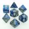 26423 GEMINI POLYHEDRAL BLUE-STEEL W/WHITE 7-DADI SET