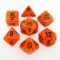 27433 VORTEX POLYHEDRAL ORANGE/BLACK 7-DADI SET