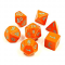 30038 HEAVY DICE POLYHEDRAL ORANGE/TURQUOISE 7-DADI SET - LAB DICE 4