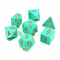 30039 HEAVY DICE POLYHEDRAL TURQUOISE/ORANGE 7-DADI SET – LAB DICE 4