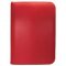 E-15895 ZIPPERED 4 POCKET PRO-BINDER RED