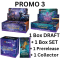 PROMO 3 - WILDS OF ELDRAINE DRAFT + SET BOX + 1 PRERELEASE (ITA) + 1 BUSTA COLLECTOR - EN