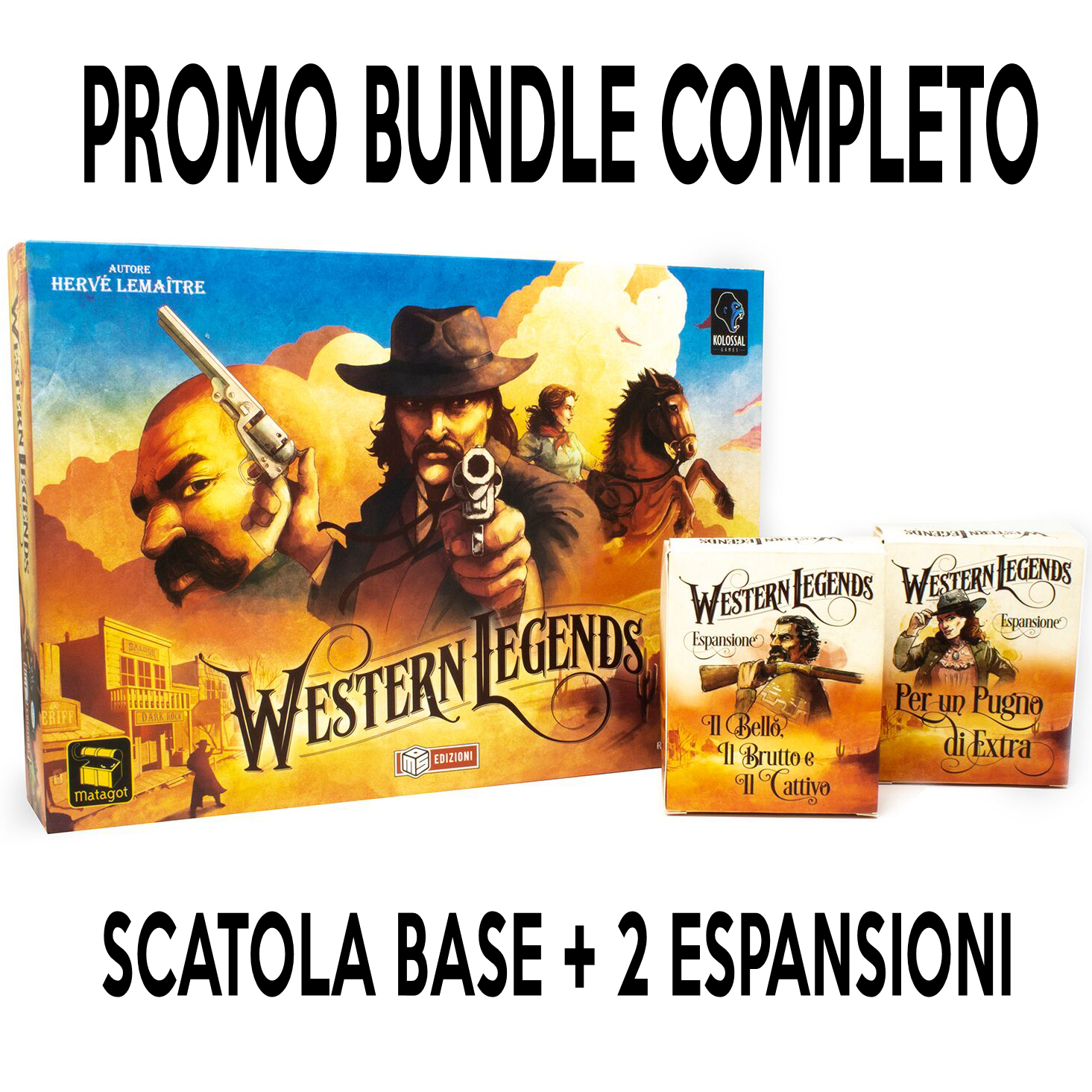 BUNDLE WESTERN LEGENDS BASE + PER UN PUGNO DI EXTRA + IL BELLO IL BRUTTO E IL CATTIVO BUNDLE WESTERN LEGENDS BASE + PER UN PUGNO DI EXTRA + IL BELLO IL BRUTTO E IL CATTIVO
