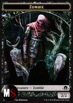 ZOMBIE TOKEN (BLACK 2/2) (VERSIONE 2)