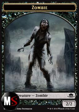 ZOMBIE TOKEN (BLACK 2/2) (VERSIONE 3)